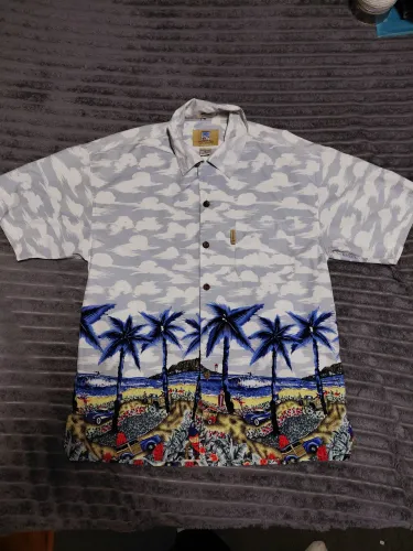 Camisa Coconut Pier- Tam G - Hawaiian - rara