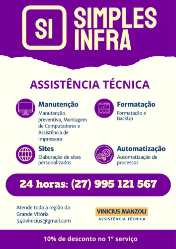 Assistência Técnica de Informática - Manutenção, Formatação, Sites e Mais!
