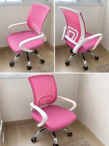 Cadeira de Escritório Rosa - Home Office / Estudos
