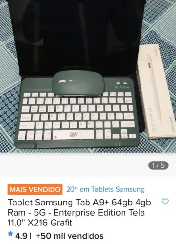 Tablet de 11 polegadas, Samsung