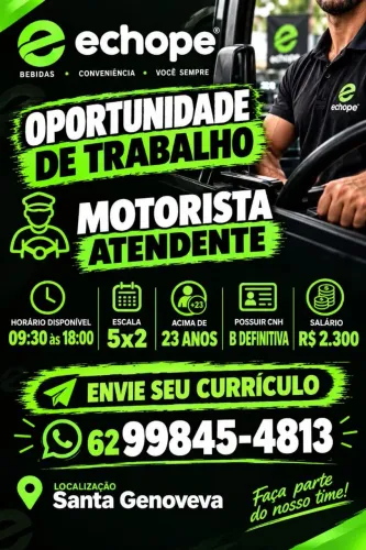 Vaga para motorista