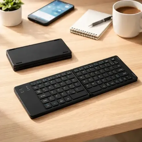 Teclado bluetooth dobravel mouse H'Maston