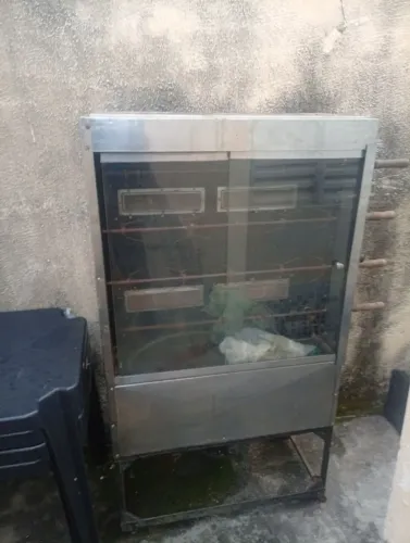 Máquina de assar frangos, capacidade para 20 frangos