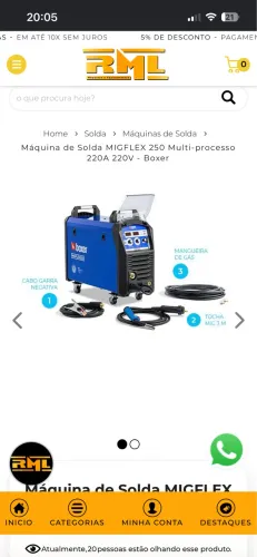 Máquina de Solda Boxer MIGFLEX250