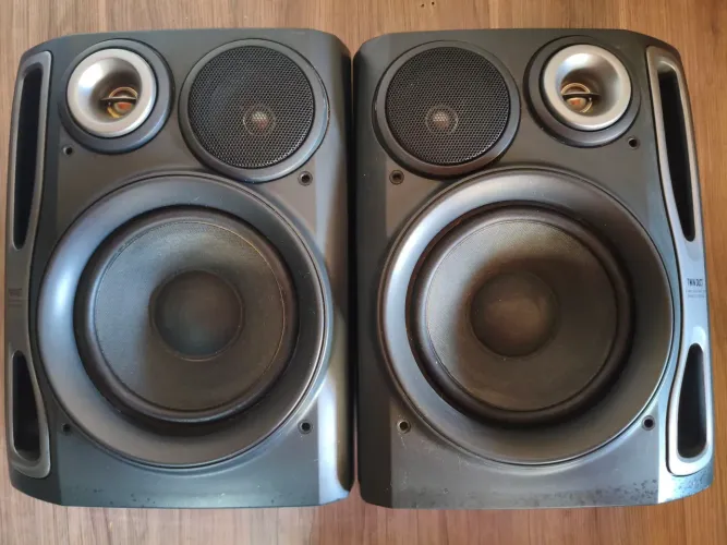 Falantes E Moldura Caixa Aiwa Sxn2200yl Leia Descrição