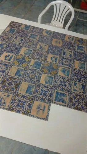 Azuleijo estilo portugues envelhecido e resinado,