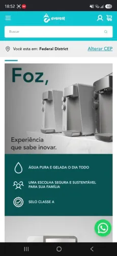 Purificador de Água Everest Foz<br><br><br>