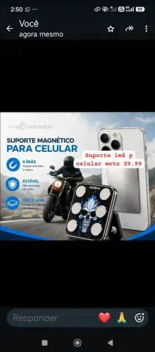Suporte de ima p celular moto