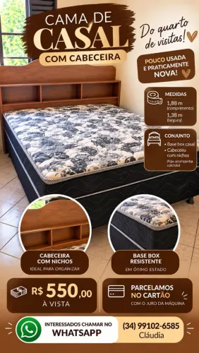 Vendo cama box casal