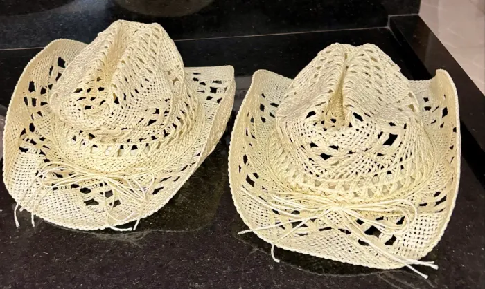 Dois Chapéus de palha feminino