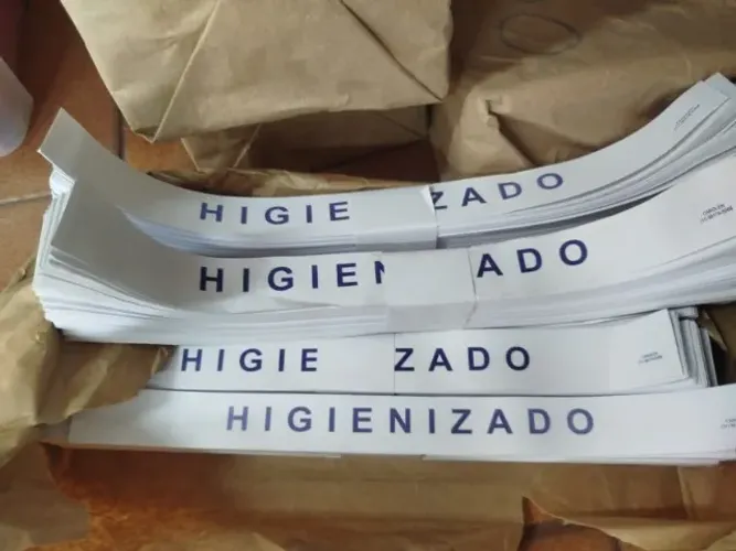 Fitas de HIGEINIZADO 11.000 mil Fitas (Fitas de Papel para marcar como HIGIENIZADO)