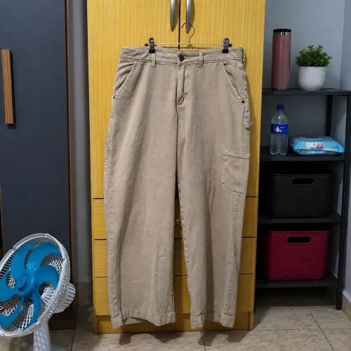 calça cargo baggy sarja cor bege tamanho 44/GG