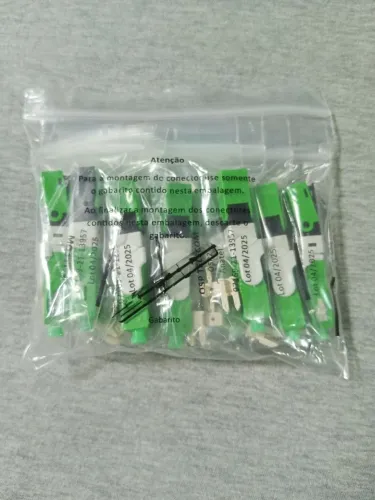 Conector de fibra óptica APC  10 unidades