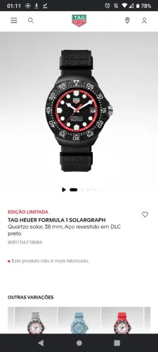 Relógio Tagheuer Fórmula 1 Preto