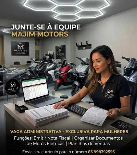 Vaga administrativa meio período