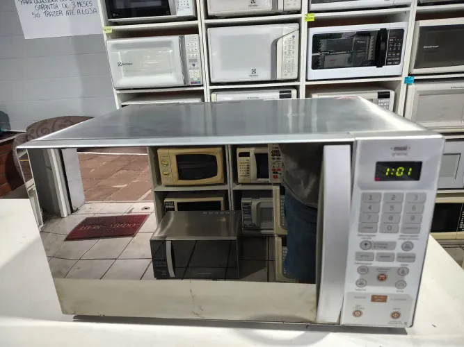 Microondas Brastemp 31 Litros Todo Inox Garantia 3 Meses Temos Tele Entrega 