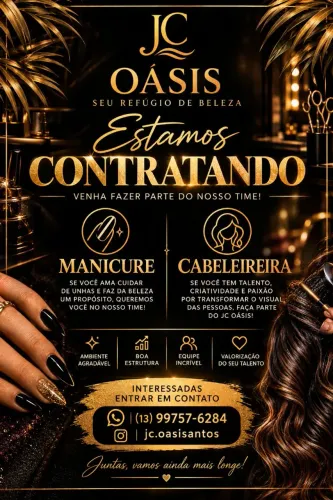 Vaga para cabeleireira e manicure