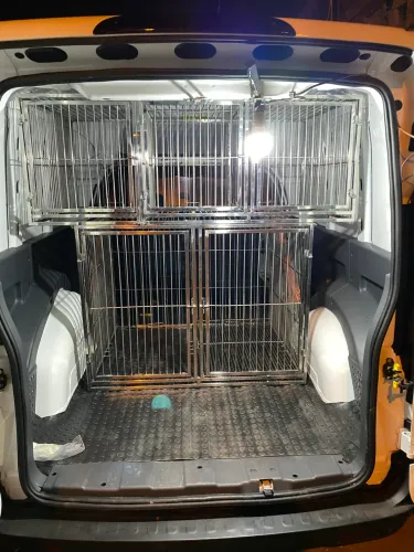Canil de inox para Fiorino 