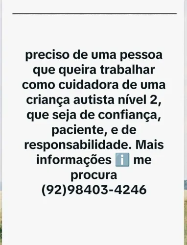 Cuidadora ou babá 
