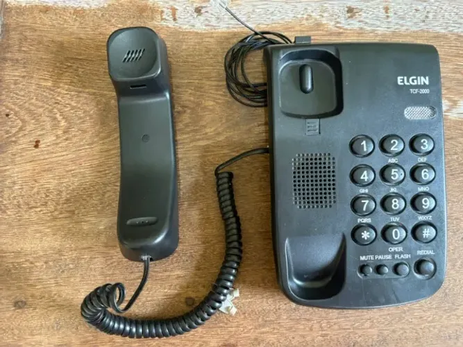 Telefone Fixo Elgin TCF-2000 - Preto (Excelente Estado)