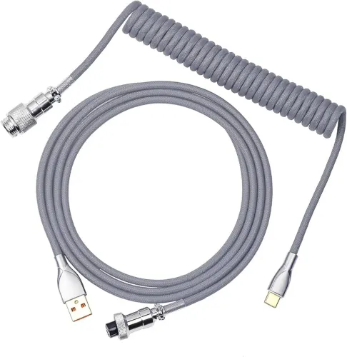 Cabo Coiled Cinza