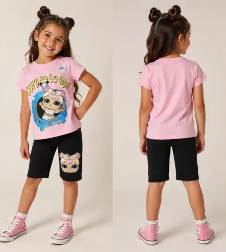 Conjunto Infantil Com Estampa LOL Surprise Rosa - Tamanho 6