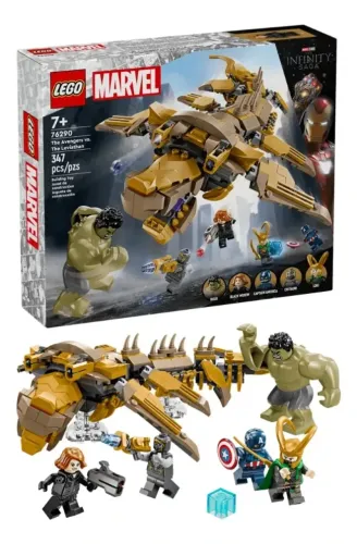 Lego 76290 Marvel Os Vingadores Vs Leviatã E Loki 347 peças