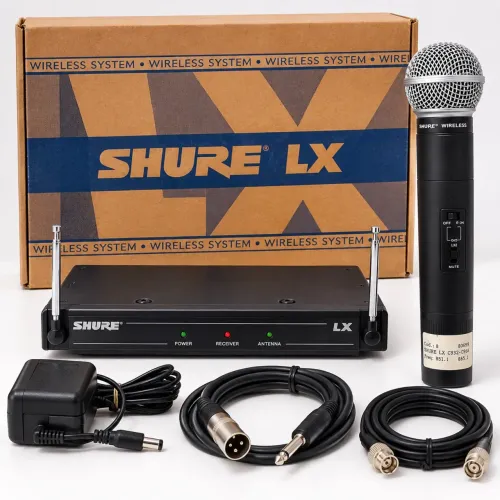 Microfone Sem Fio Shure LX2 SM58 + Receptor - Sistema Completo