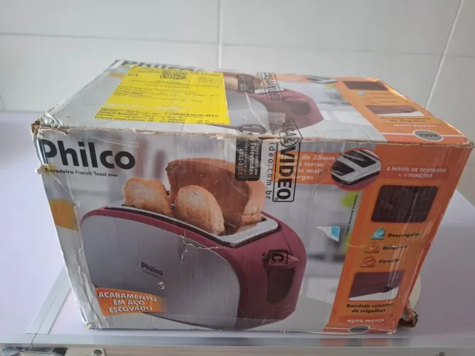 Torradeira Elétrica Philco French Toast Inox 900W