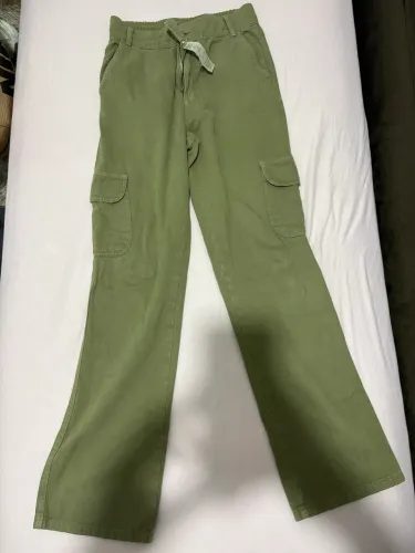 Calça Cargo Jeans Verde Tam.34