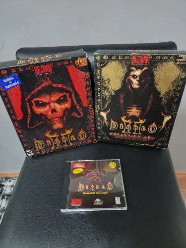 Coleção Diablo 1 e 2 expansão Blizzard Big Box Pc Gamer Original Raros