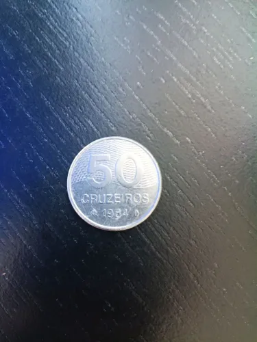 Moeda 50 cruzeiros flor de cunho 1984 
