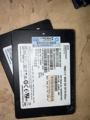 LOTE 2 UNIDADES - SSD Samsung PM863 960GB SATA 2,5" - Não Testado