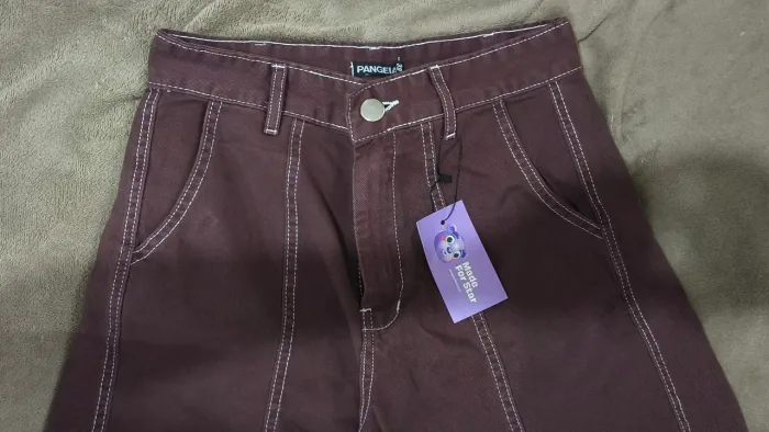 Calça Marrom Teddy da Pangeia - Novo