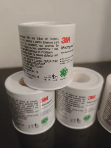 Fita Médica Microporosa Micropore 3M Branca (Rolo Hospitalar de 10 metros).