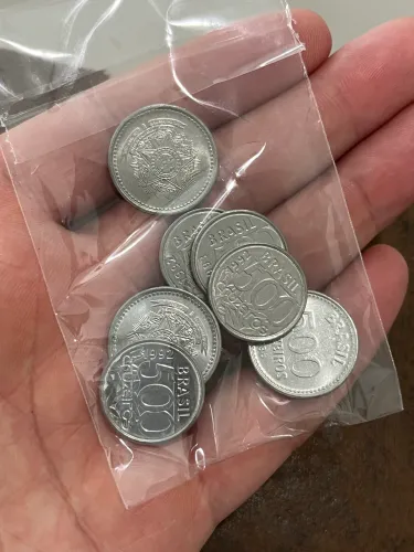 Lote moedas antigas 500 cruzeiros 