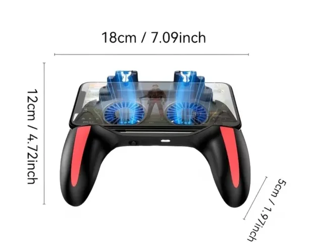 Controle/Suporte para Celular com ventoinha de resfriamento