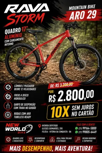 Bicicleta aro 29 Alumínio 12 velocidades 