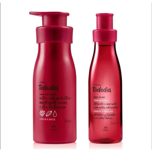 Kit Tododia Cereja e Avelã com Hidratante e Body Splash (2 produtos)