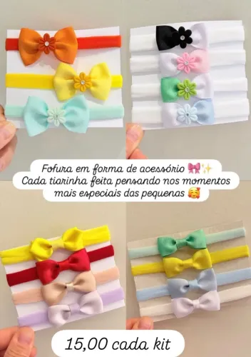 Faixinhas de cabelo Infantil e tiaras