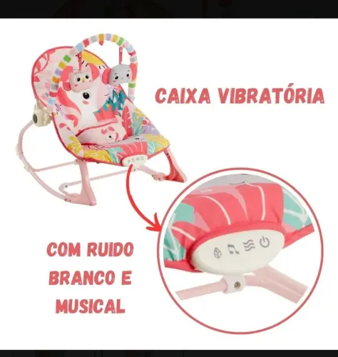 Cadeira de balanço infantil  com música e massageador 