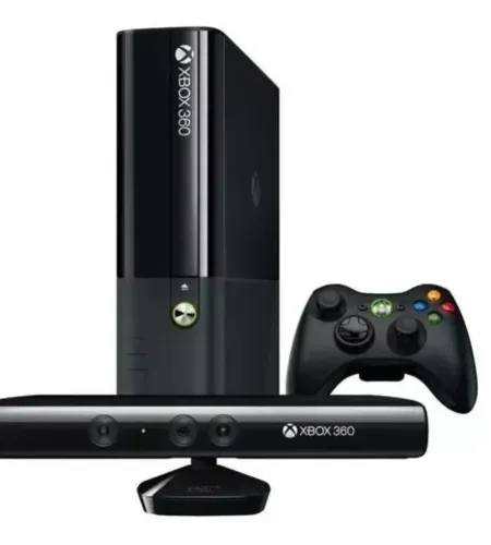 Xbox360 Slim com Kinect e Jogos