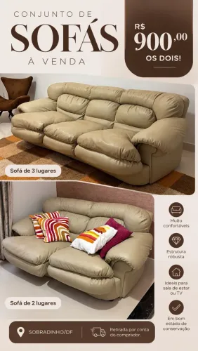 VENDO CONJUNTO DE SOFÁS
