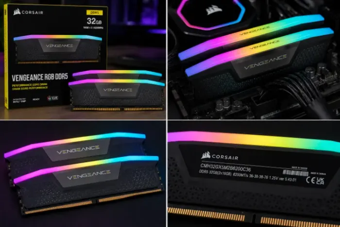 Memoria Ram Corsair 16GB (1x16) 6200Mhz ddr5