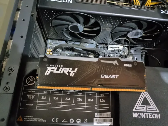 Memória ram 32gb 5200mhz ddr5 Fury Beast Kingston