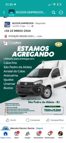 Agregando carro para entregas do mercado livre