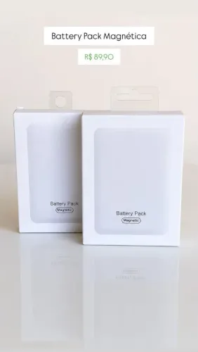 ? Battery Pack Magnético 5000mAh Sem Fio - R$ 60