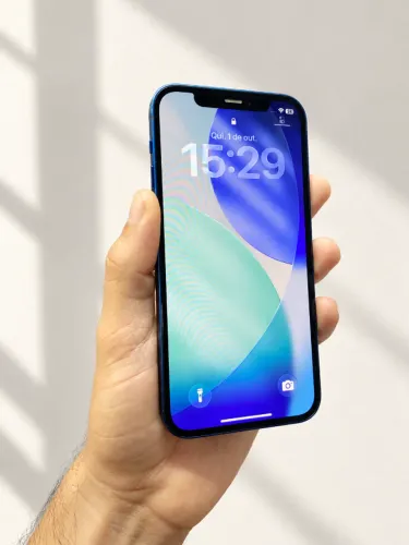 iPhone 12 Azul 64GB Impecável - Nunca Aberto
