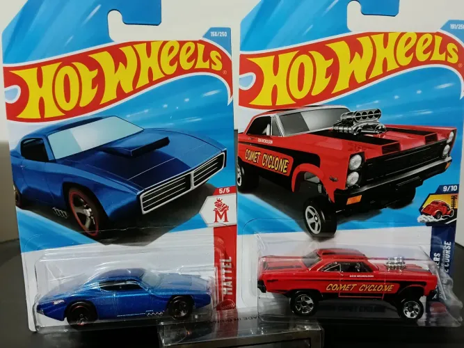 Dupla Hotwheels Mercury comet cyclone 65 e custom otto