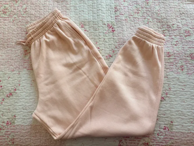 Calça de Moletom H&M Basic Rosa Claro Tam. P - Usada Apenas 2 Vezes